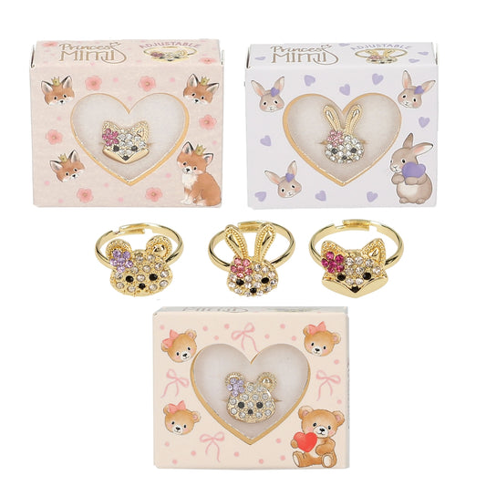 Princess Mimi Fingerring - Verstellbarer Kinderring mit Strass