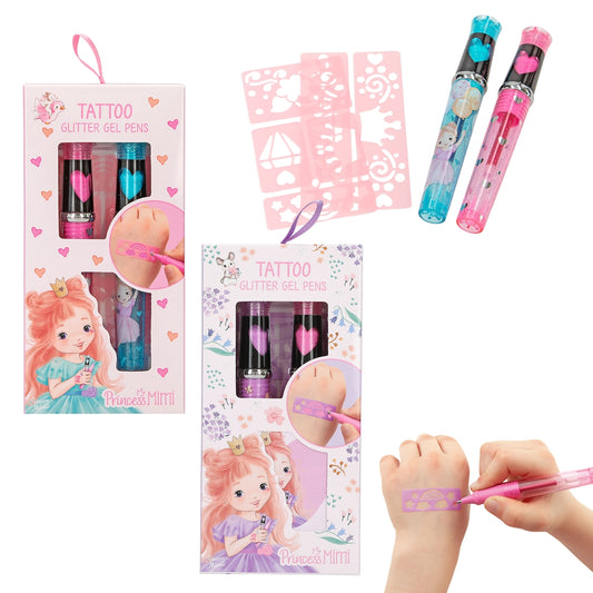 Princess Mimi Tattoo Glitzer Gelstifte - Magische Körperkunst für kleine Prinzessinnen