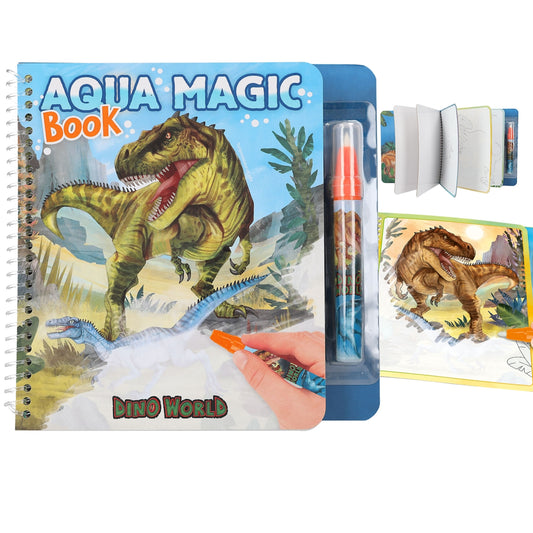 Dino World Aqua Magic Book - Magisches Wassermalbuch mit Dinosauriern