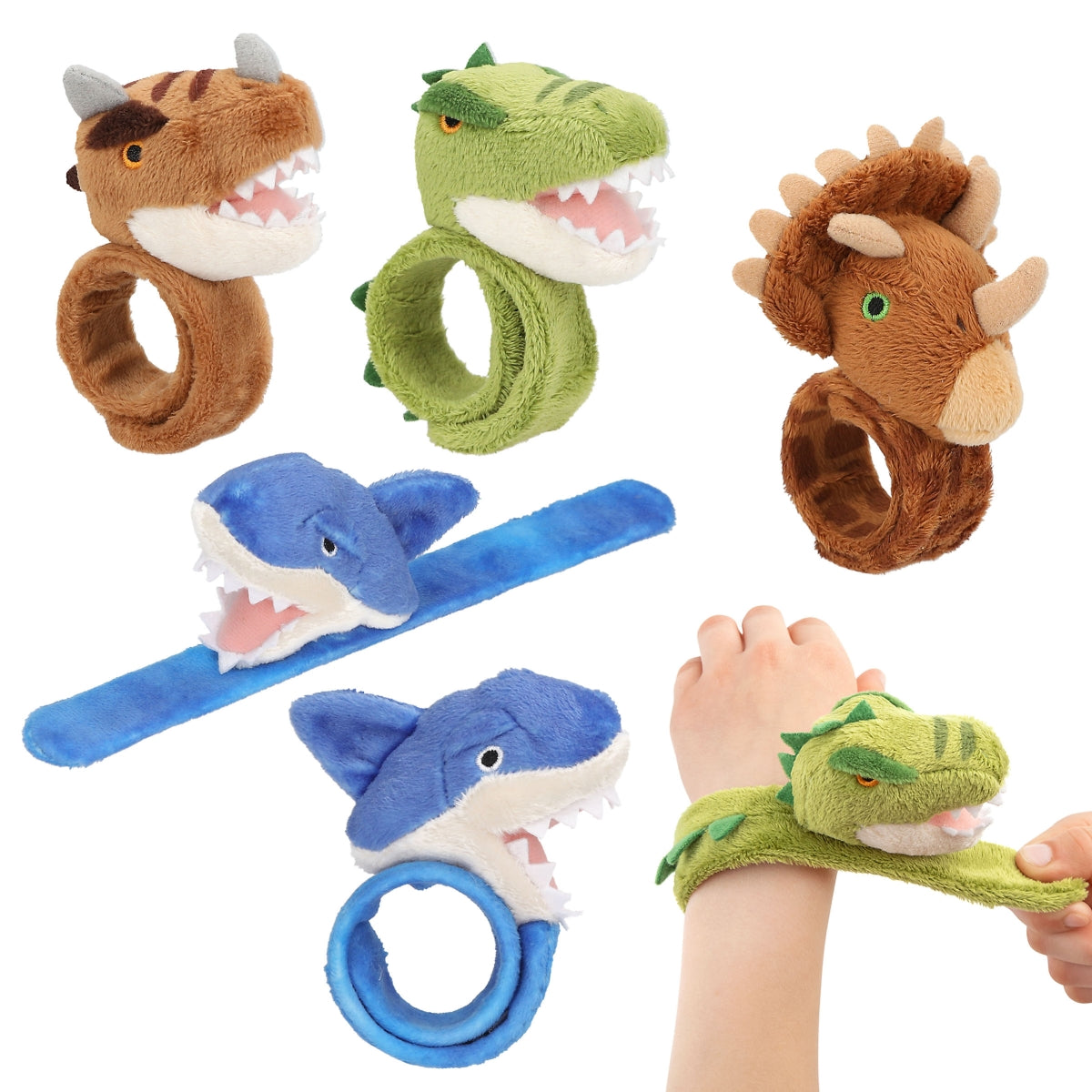 Dino World Klipp Klapp Armband Plüsch