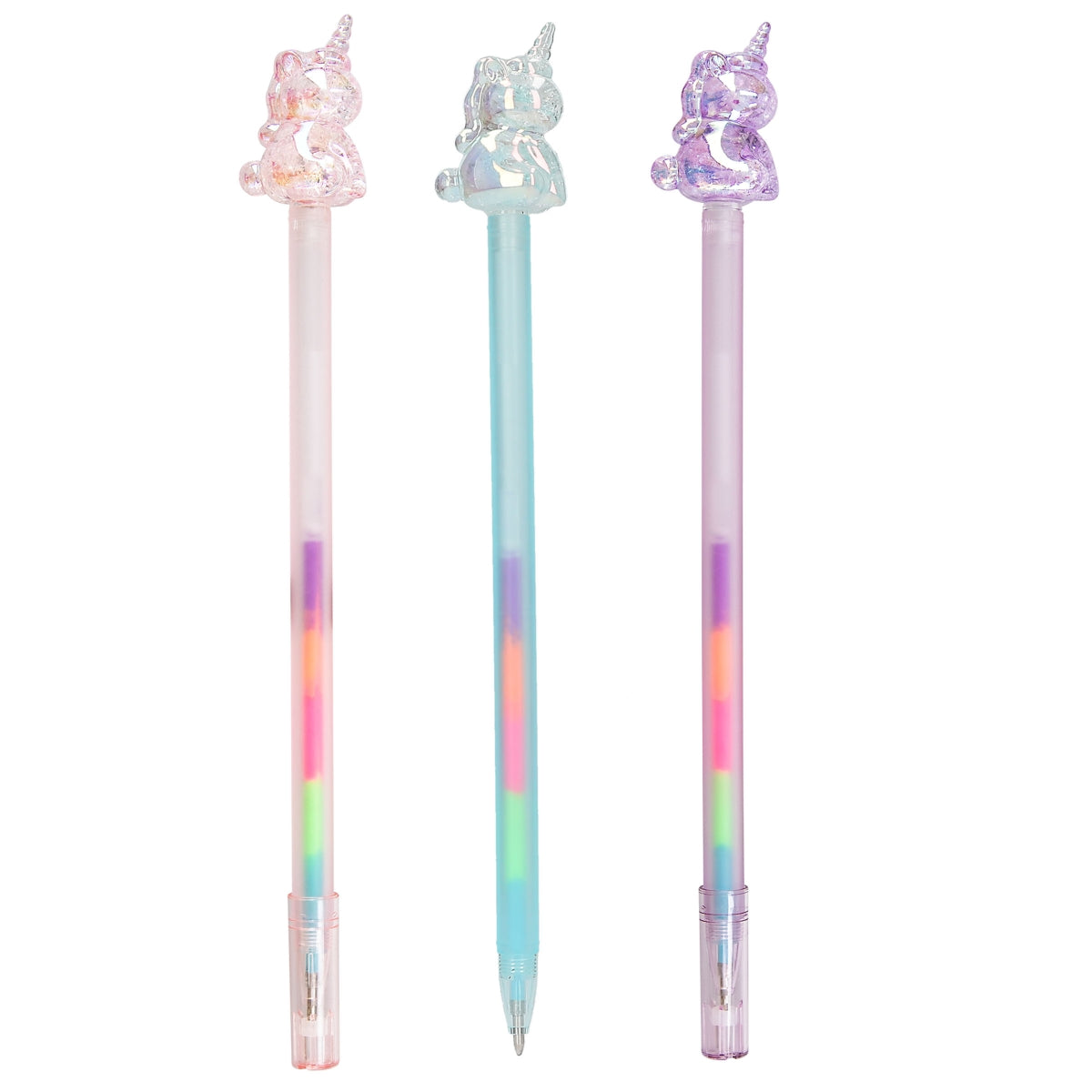 Ylvi Icy Unicorn 1x Gelstift - 5 Farben mit Einhorn-Topper
