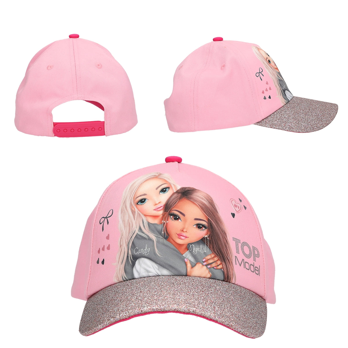TOPModel Cap MY BFF - Rosa mit Glitzer-Schirm