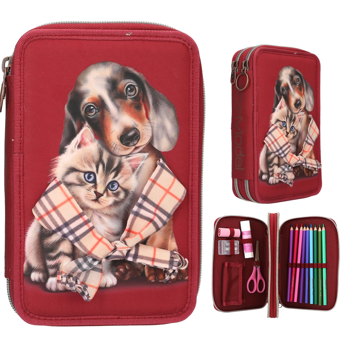 TOPModel Federtasche FUR EVER FRIENDS - 2 Fächer komplett gefüllt