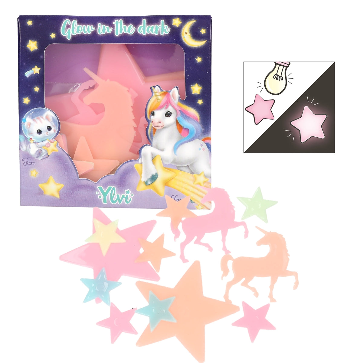 Ylvi Glow in the Dark Sticker - 12 Teile