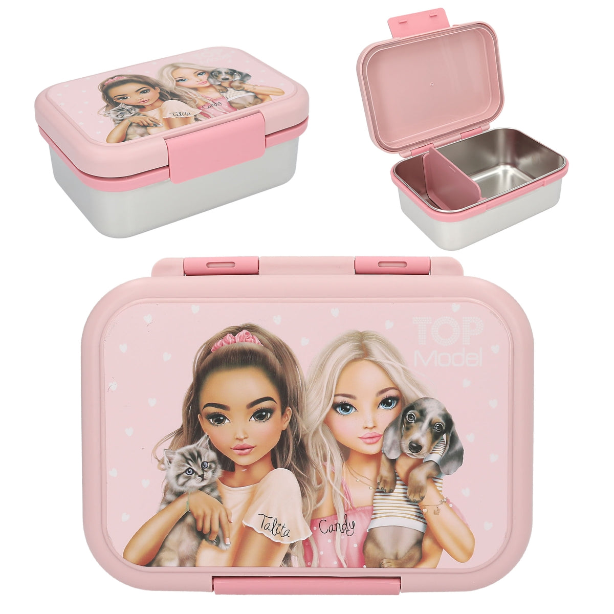 TOPModel Brotdose Edelstahl Rosa 1L - BPA-frei & spülmaschinenfest