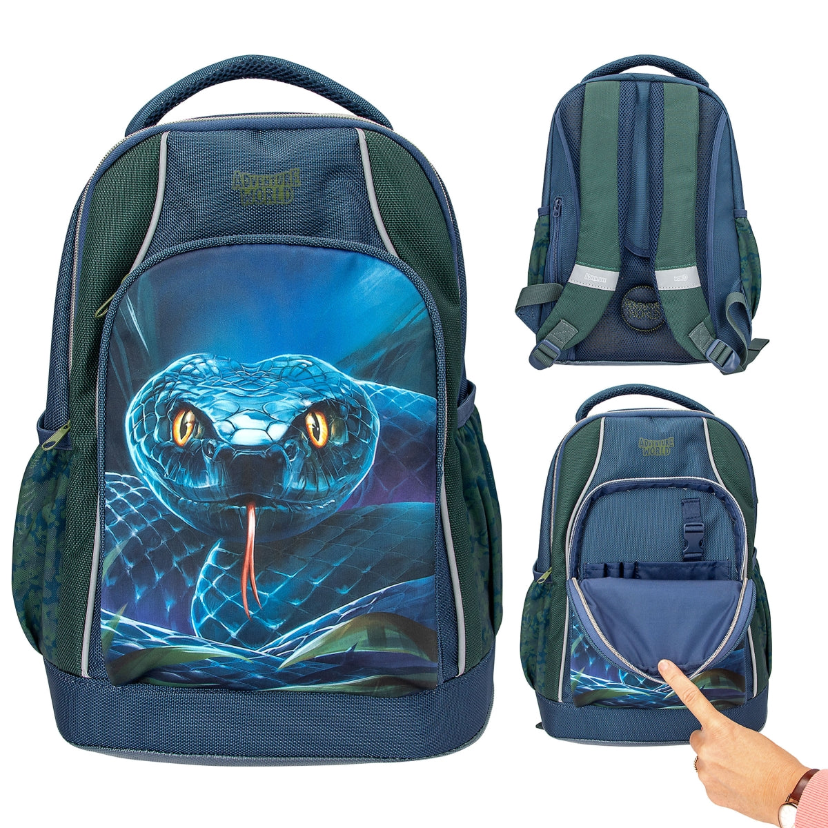 DEPESCHE Adventure World Schulrucksack Schlange