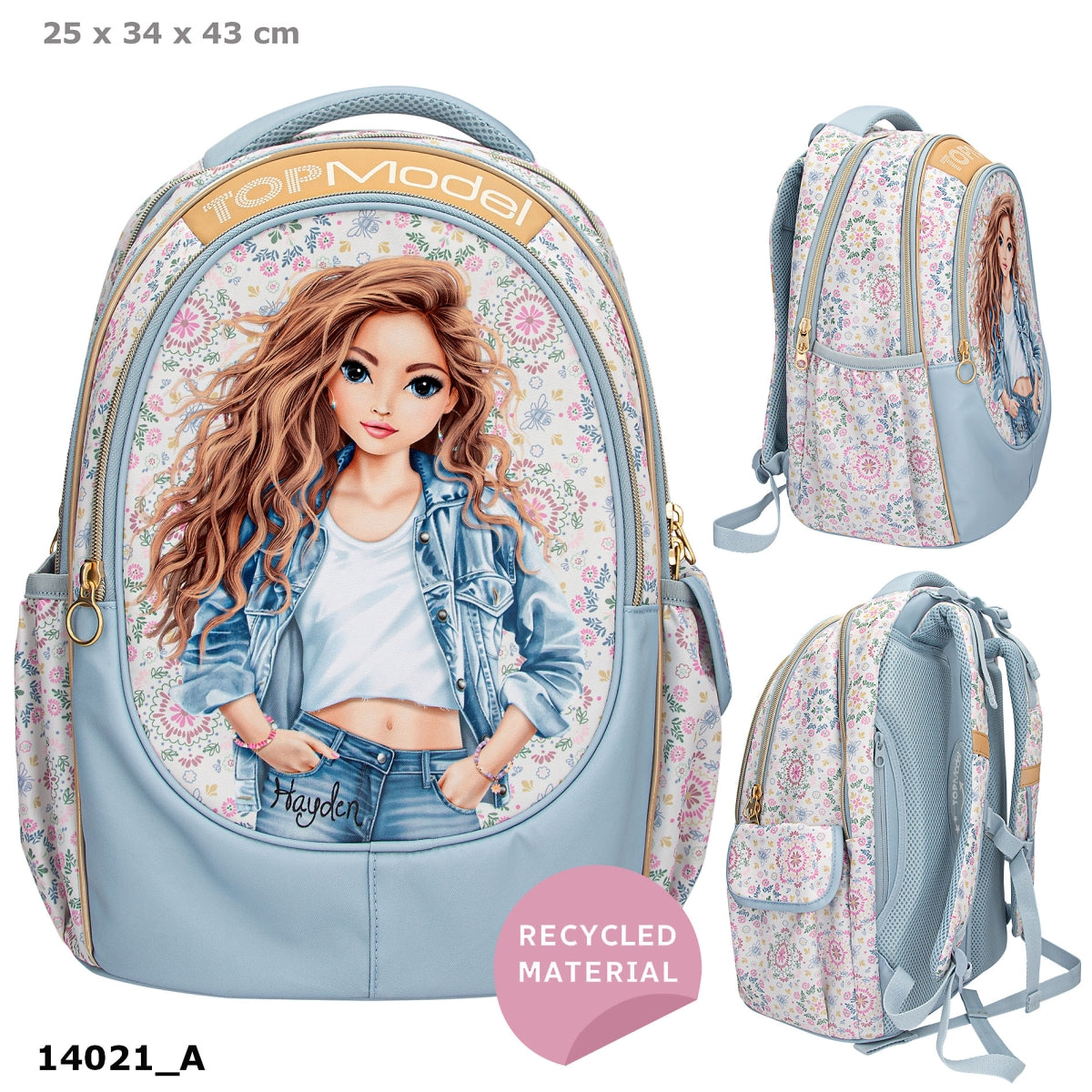 TOPModel Schulrucksack FESTIVAL FUN – recyceltes Polyester