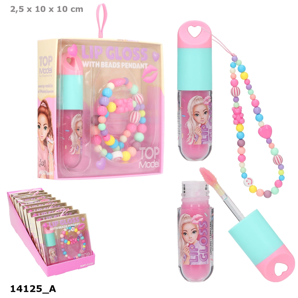 TOPModel Lipgloss CANDY GLAM – mit Perlenanhänger, 3 ml