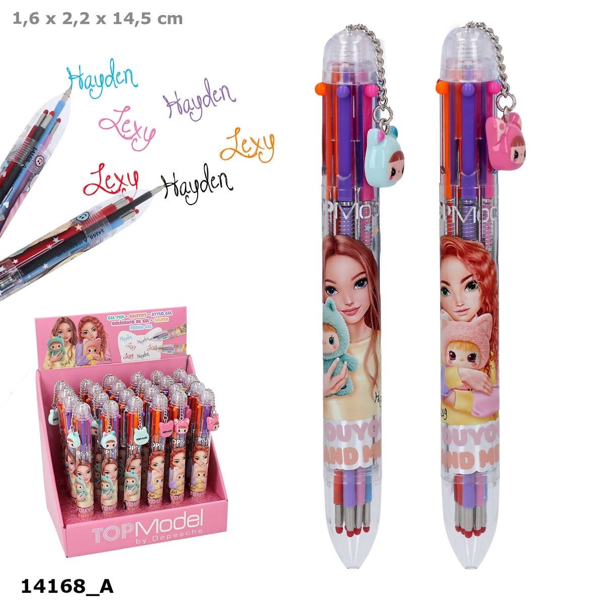 TOPModel Gelstift 6 Farben, 1 von 2 Designs zufällig