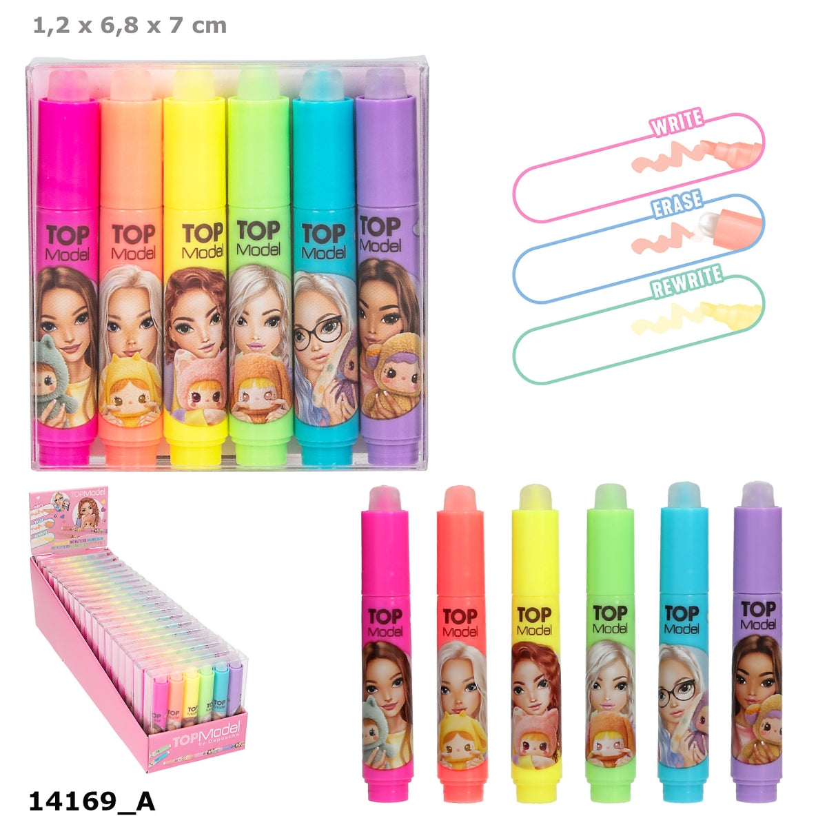 TOPModel Radierbare Mini Highlighter 6er-Set | DEPESCHE