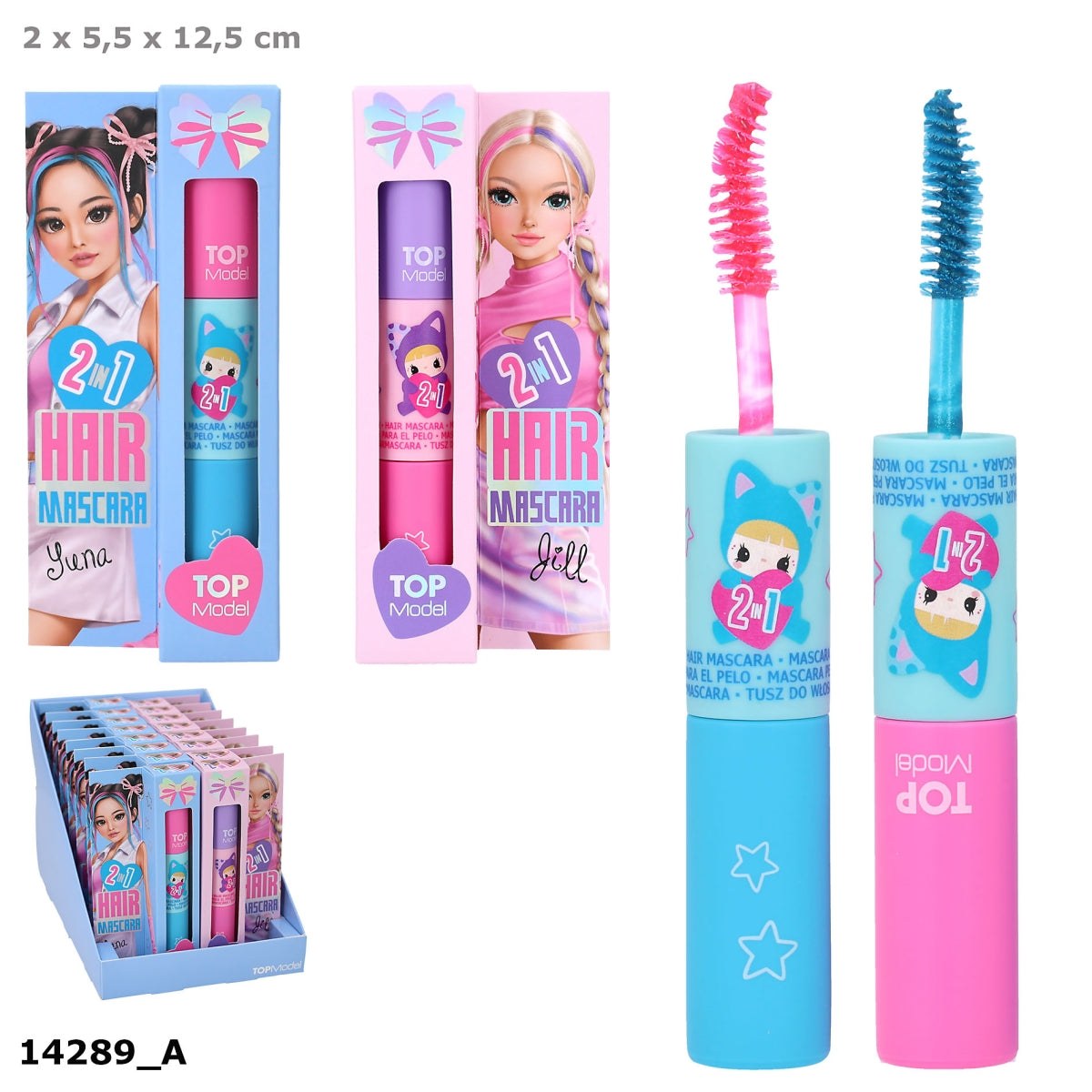 TOPModel KPOP 2-in-1-Haarmascara, 1 Stück, zufällige Farbe