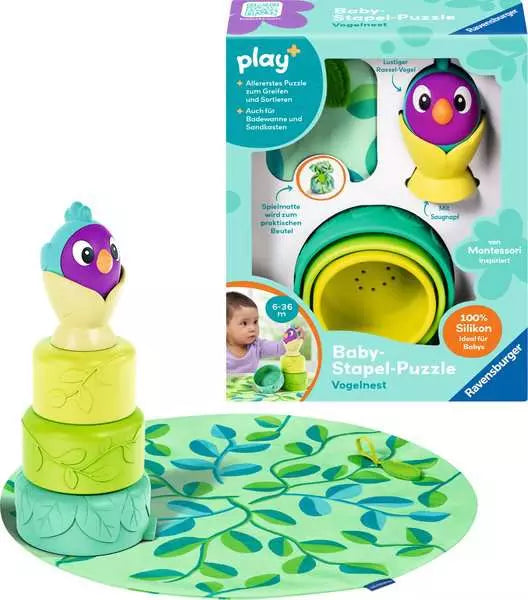 Baby-Stapel-Puzzle: Vogelnest