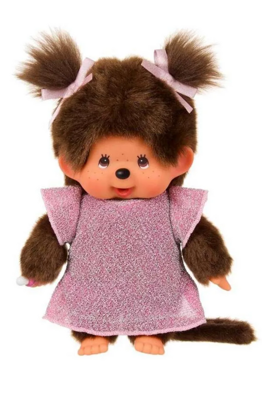 Monchhichi Plüschfigur Glitter Dress Girl Pink 20 cm