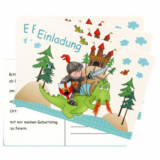 Ritter Einladungskarten - Mittelalterliche Abenteuer für unvergessliche Kindergeburtstage
