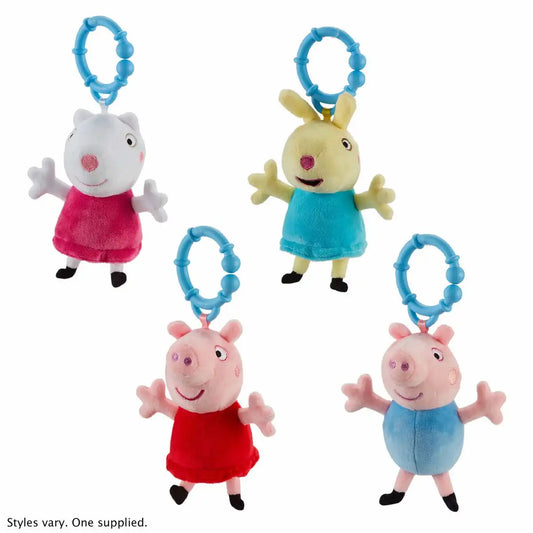Peppa Pig Plüsch Clip-On - Mein erstes Peppa Pig Kuscheltier (4-fach sortiert)