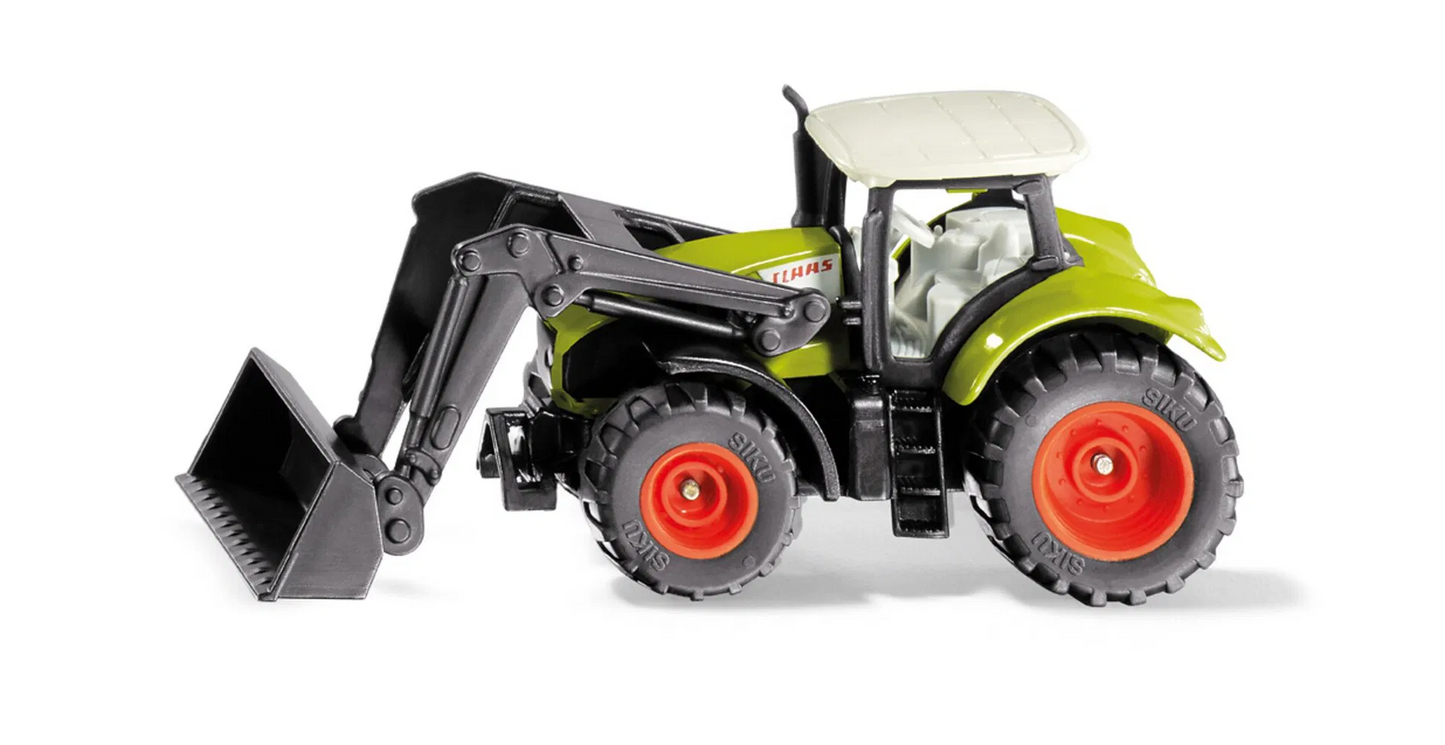siku Claas Axion Traktor mit beweglichem Frontlader - Detailgetreues Spielzeug