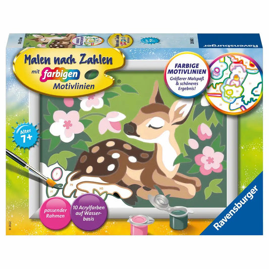 Ravensburger Malen nach Zahlen - Kleines Reh | Entspannendes Malset für Kinder & Erwachsene