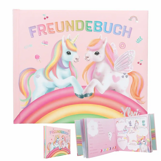 DEPESCHE Ylvi Freundebuch - Magisches Einhorn Design für Kinder 5-10 Jahre