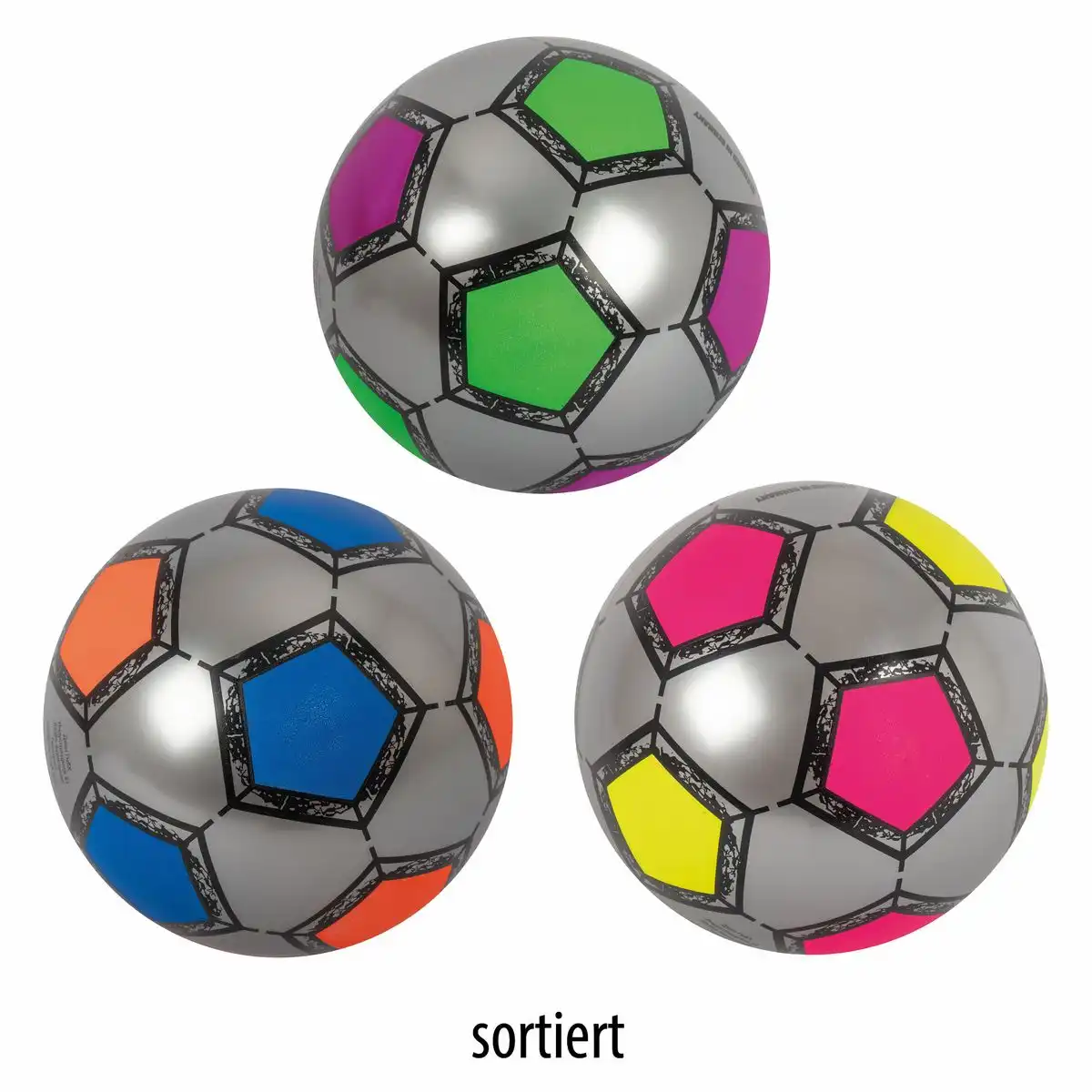 John Fußball Vinyl Fluo Neon Ø22 cm – 1 aus 3 zufällig