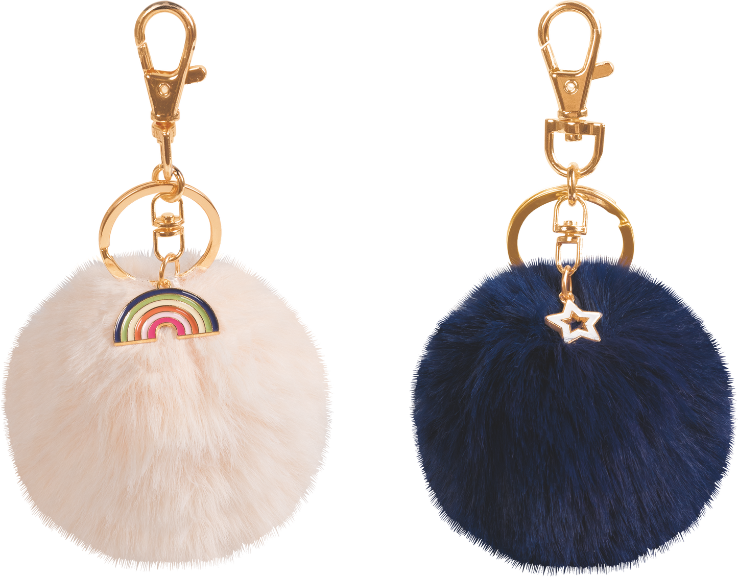 Schlüsselanhänger Heaven Plüsch | beige/midnight blue