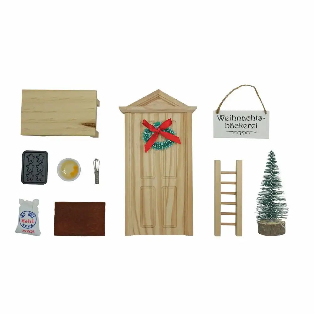 Magische Wichteltüre Weihnachtsbäckerei - 13-teiliges Komplettset für zauberhafte Weihnachtszeit