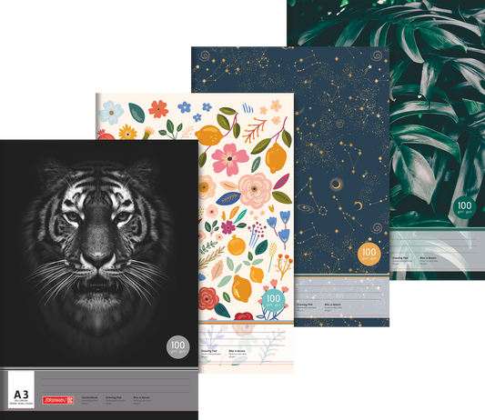 BRUNNEN Zeichenblock A3 - Premium Papier für kreative Projekte