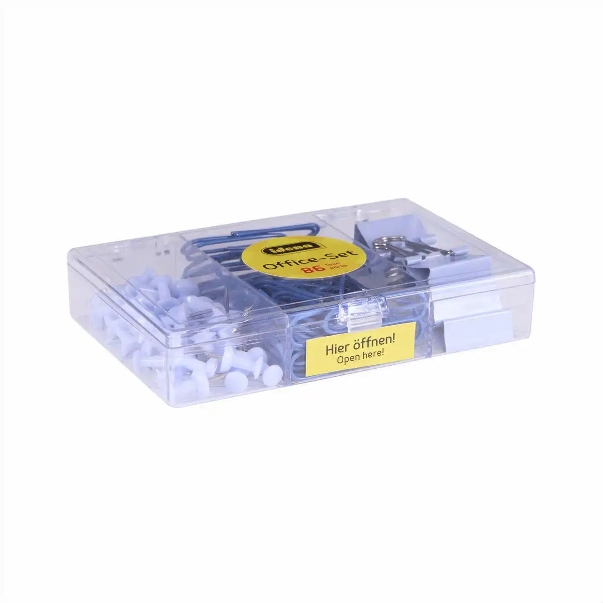 Idena Office Set blau - Komplettes Büro-Starter-Set - 86 Teile