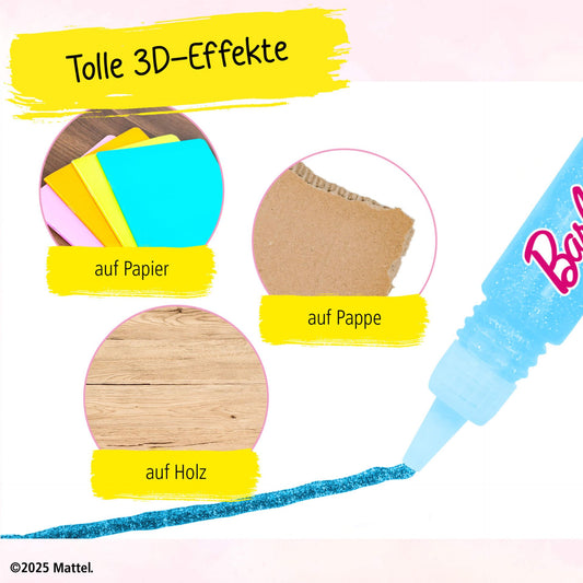 Barbie Glitter Glue 6er-Set - Glitzer Kleber für Kinder