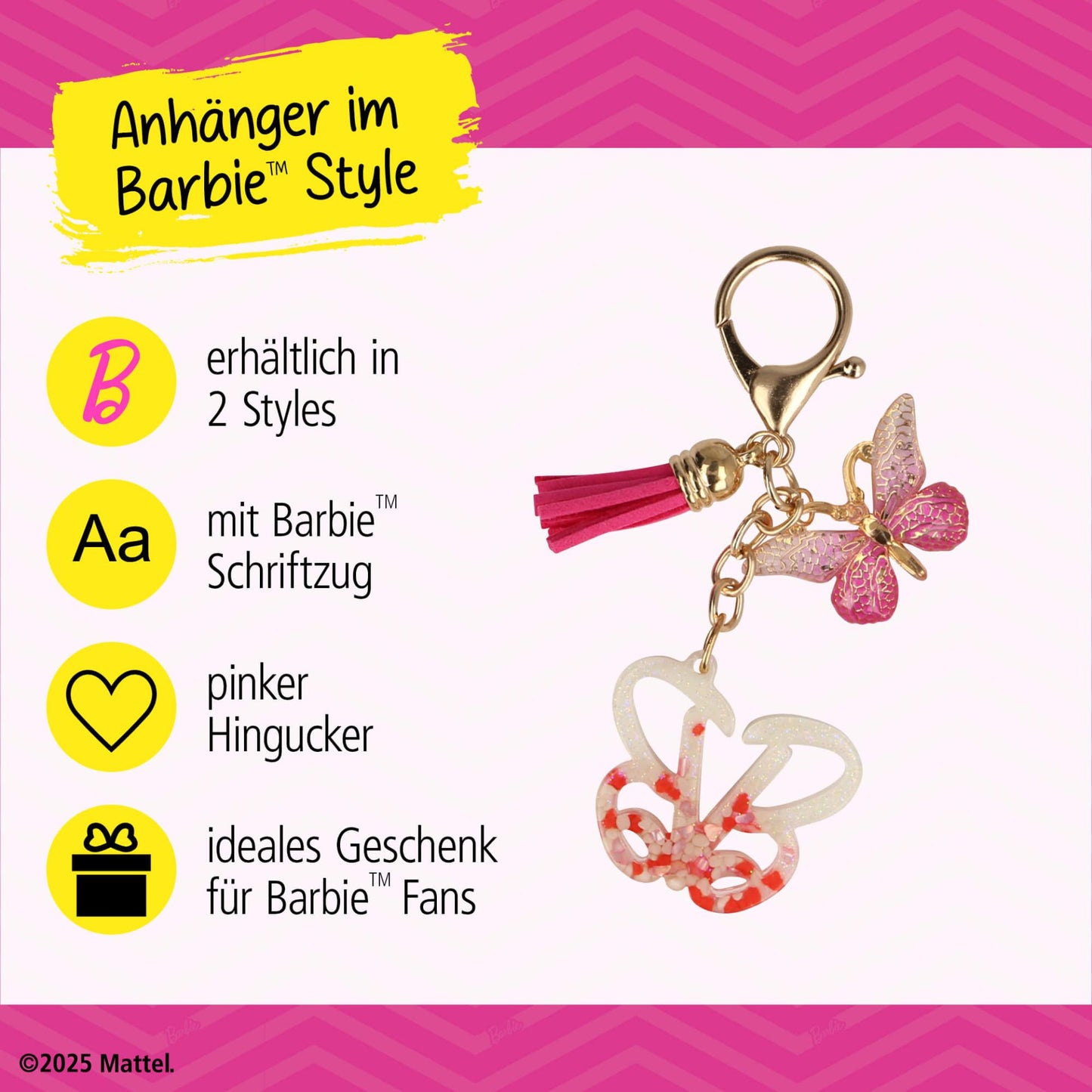 Schlüsselanhänger "B" Barbie