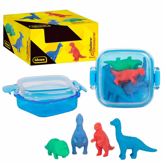Idena Radierer Dinosaurier Set - 4 Stück