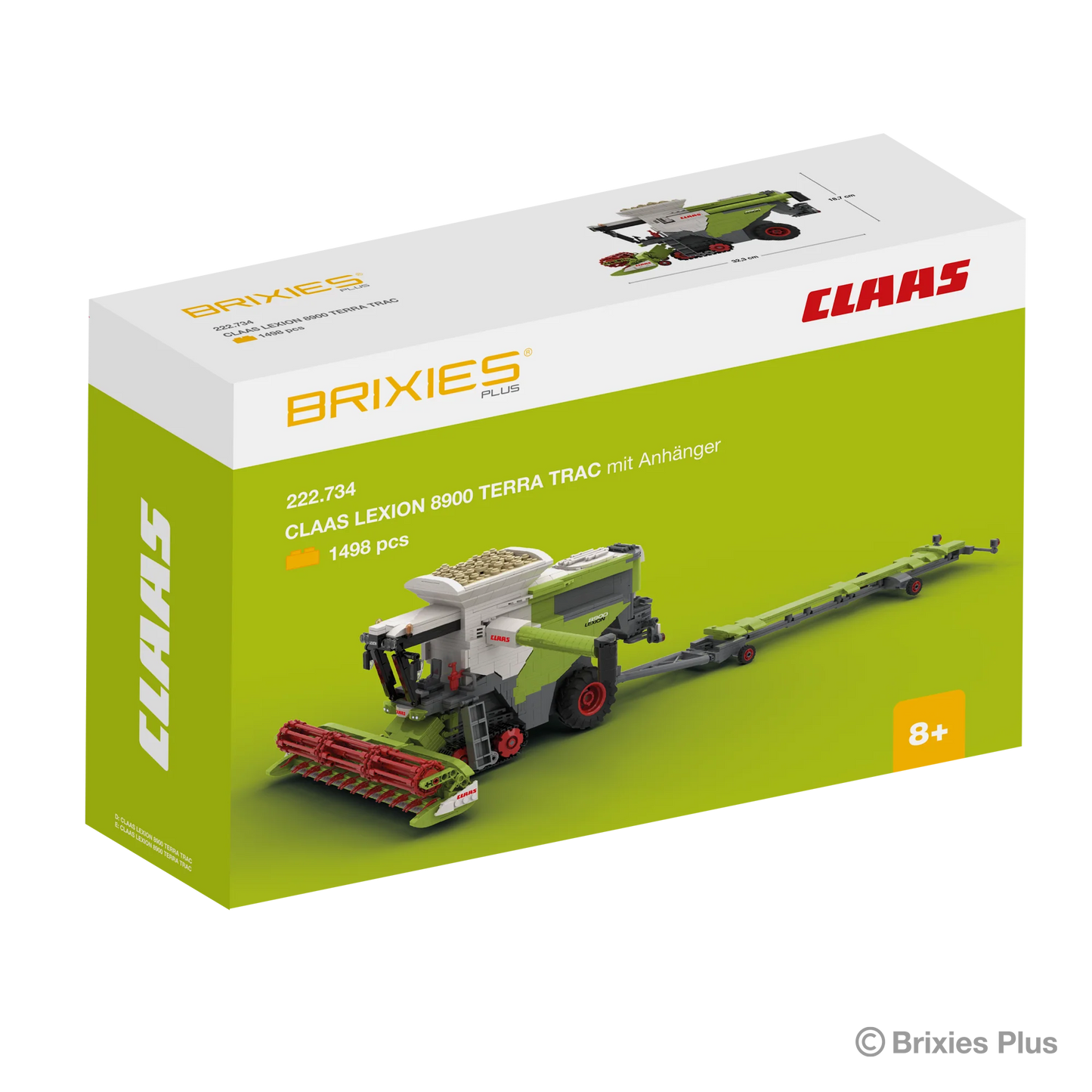 BRIXIES Plus Mähdrescher CLAAS LEXION 8900 TERRA TRAC inkl. Anhänger