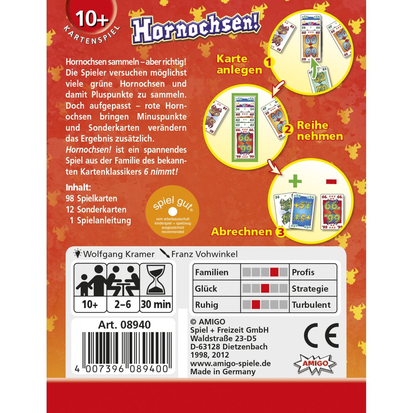 AMIGO Hornochsen! Kartenspiel für 2-6 Spieler