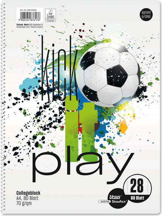 Staufen Collegeblock Fußball WM A4 80Bl - 1 von 2 Designs