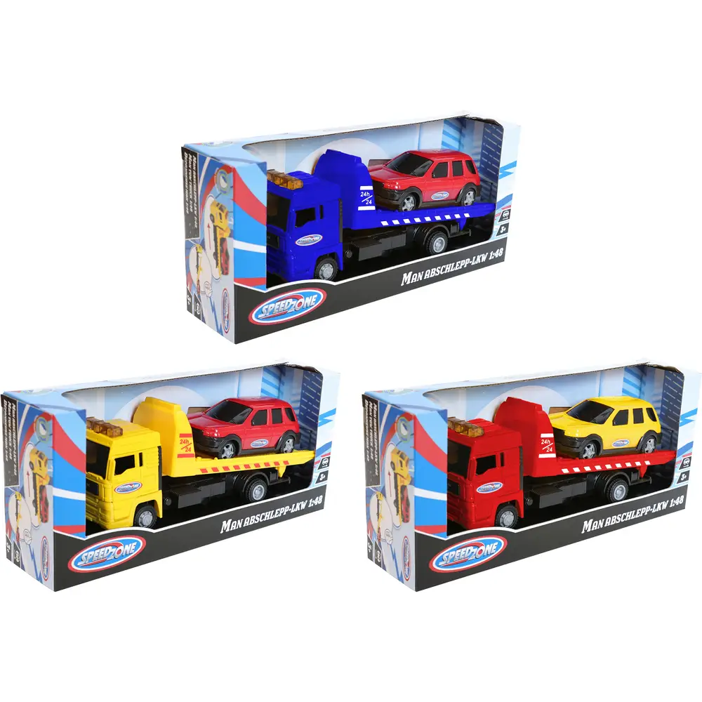 Speedzone Abschlepp-LKW 1:48, 3-fach sortiert, ab 3 Jahren