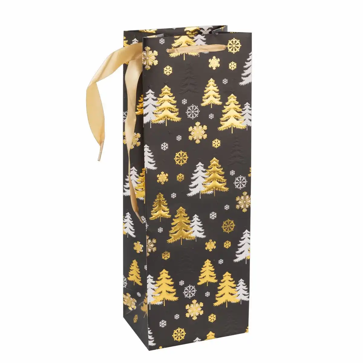 Idena Flaschentasche Weihnachten Tannenbaum 12x35x9cm