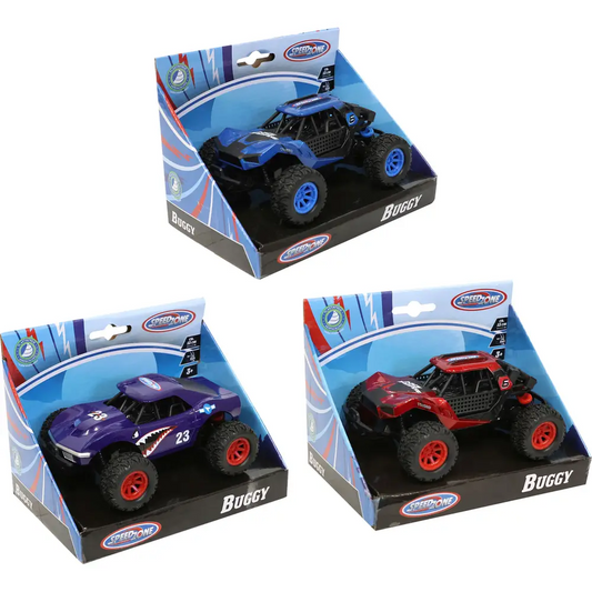 Speedzone Rückzug-Buggy mit Federung 13cm - 3 Modelle