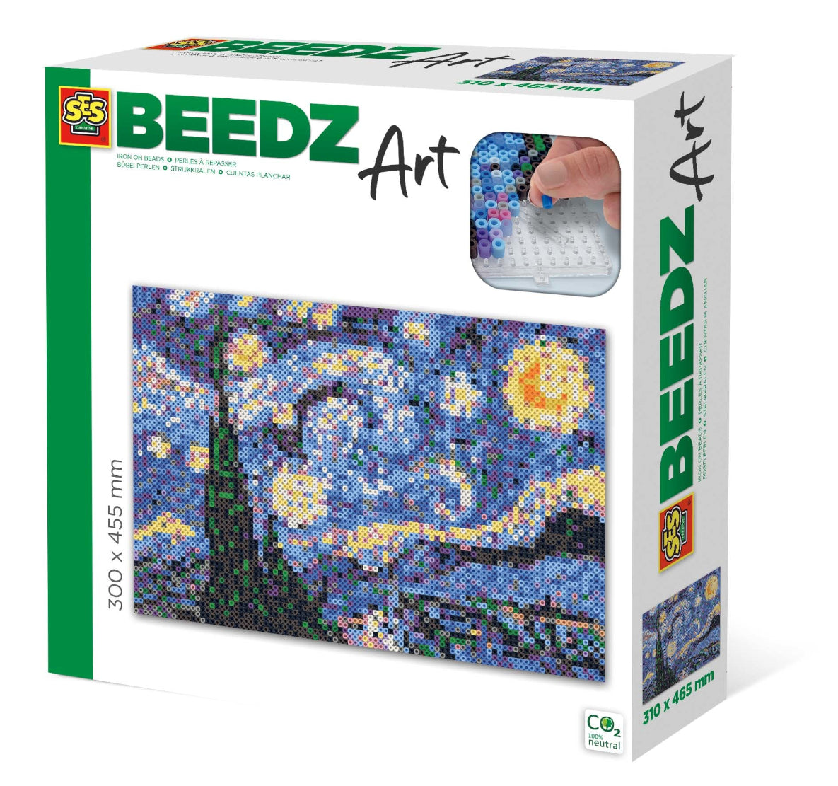 SES Creative Beedz - Van Gogh Sternennacht - Bügelperlen Set für Erwachsene