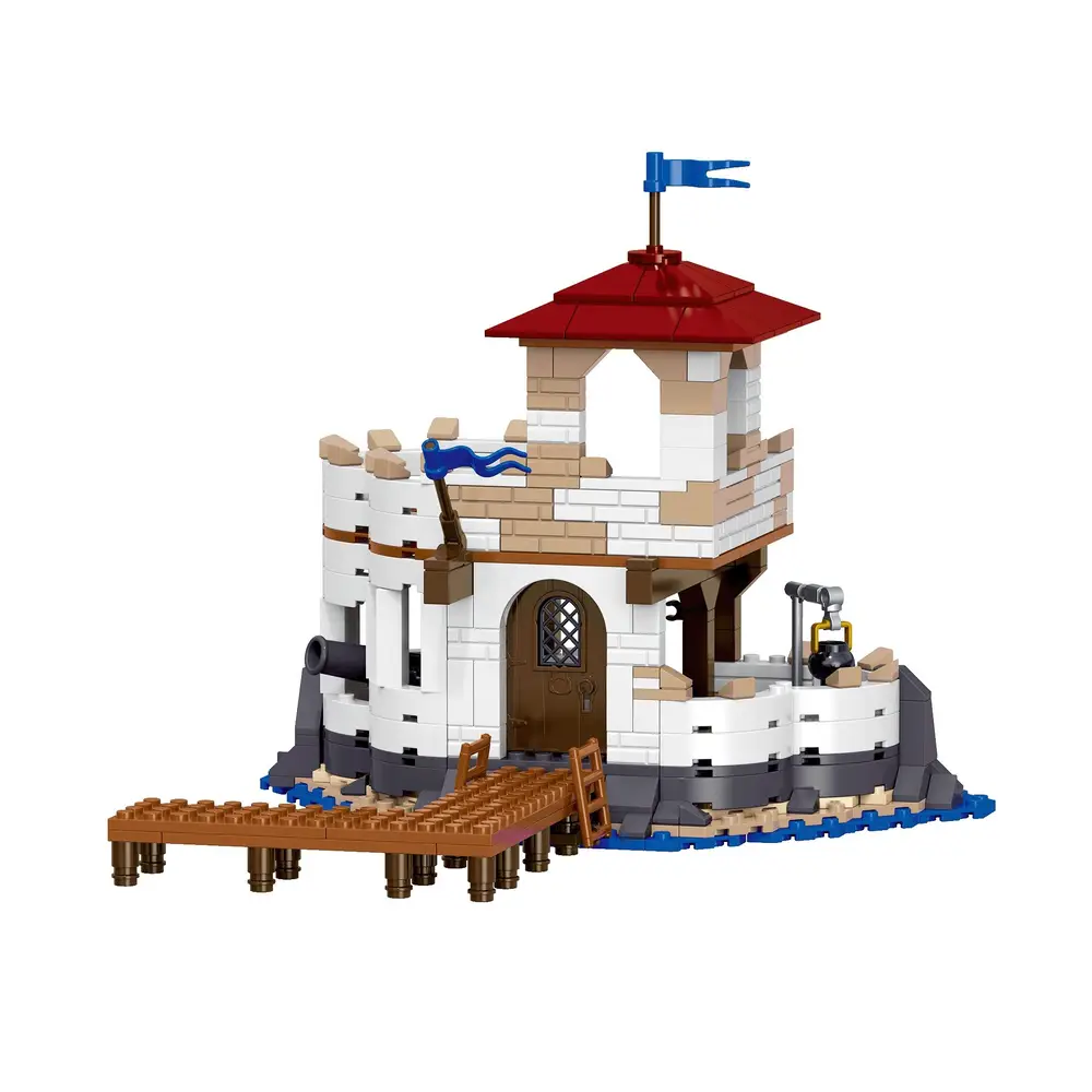 BRIXIES Plus Piraten-Festung - Abwehrbollwerk Klemmbausteine