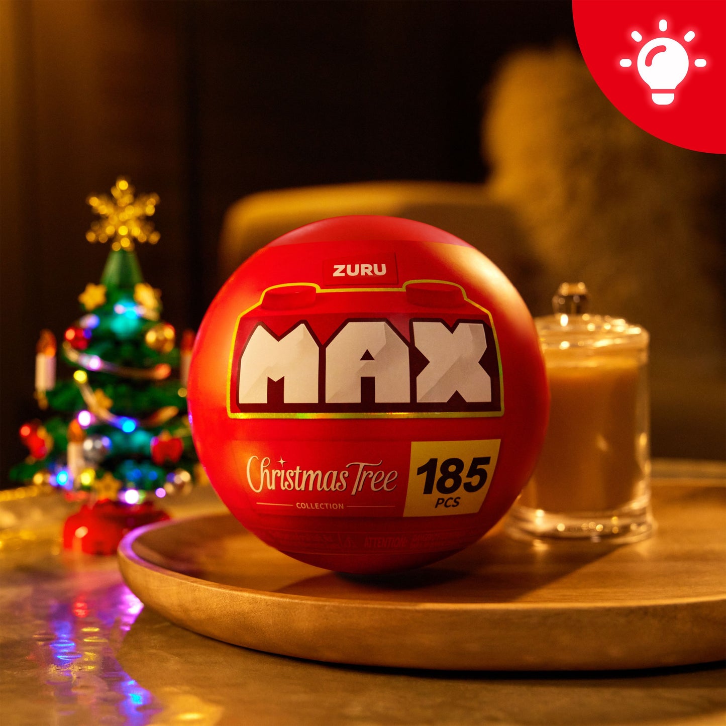ZURU MAX Weihnachtsbaum LED 185 Teile – Bauset