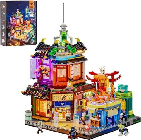 Lumibricks Izakaya Klemmbausteine 1987 Teile mit LED
