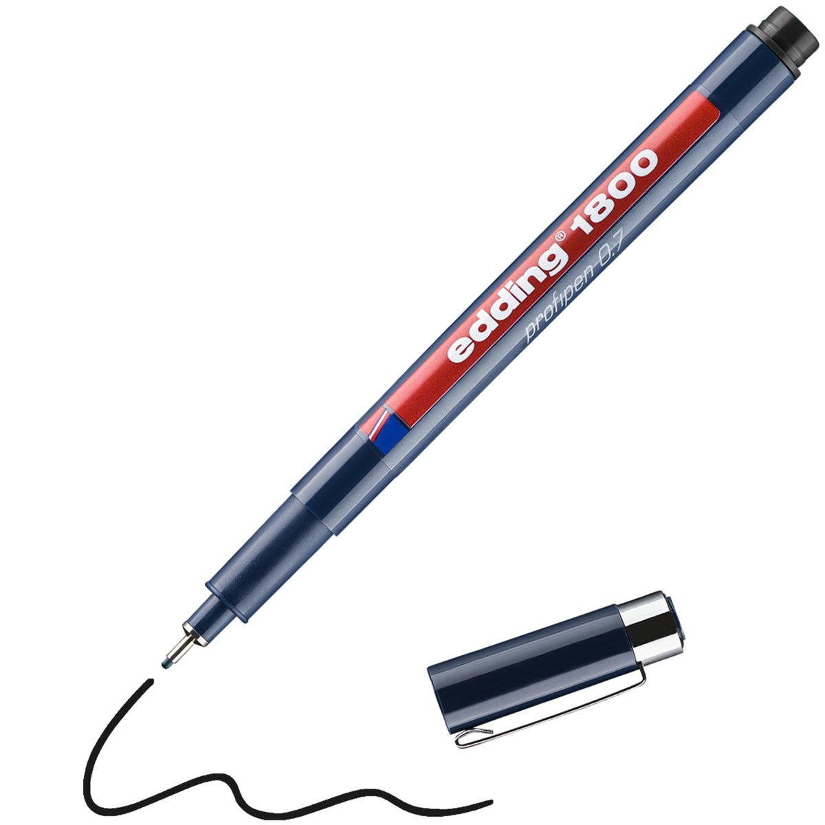 edding 1800 Profipen 0,7 mm – schwarz, Faserzeichner
