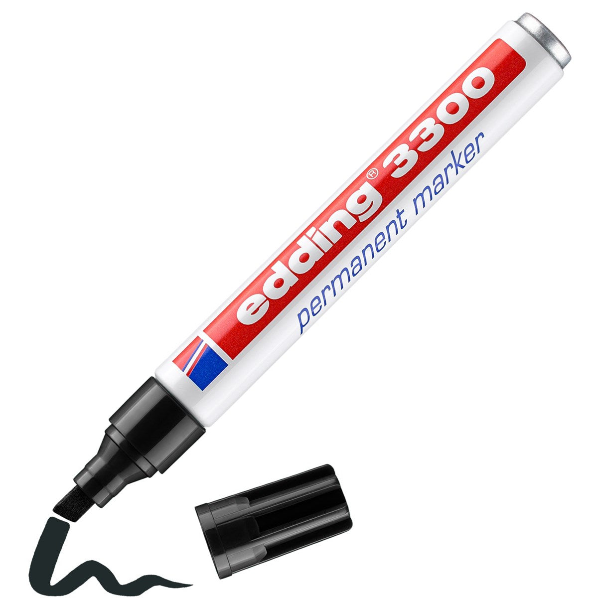 edding 3300 Permanentmarker Schwarz – Keilspitze 1–5 mm