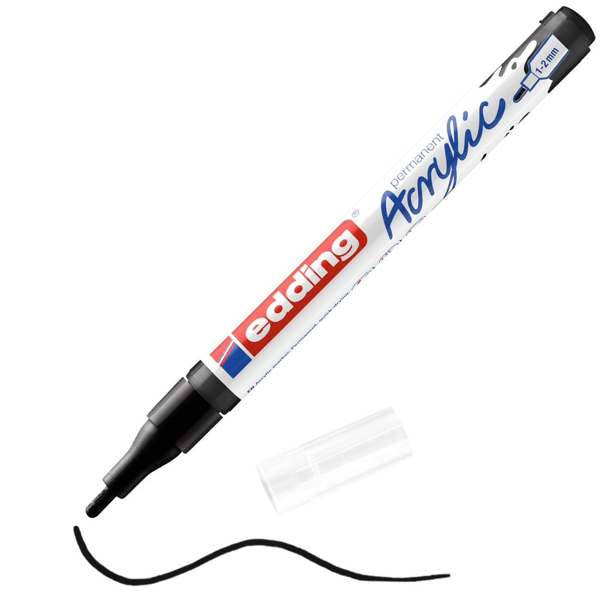 edding 5300 Acrylmarker schwarz – 1-2 mm, seidenmatt