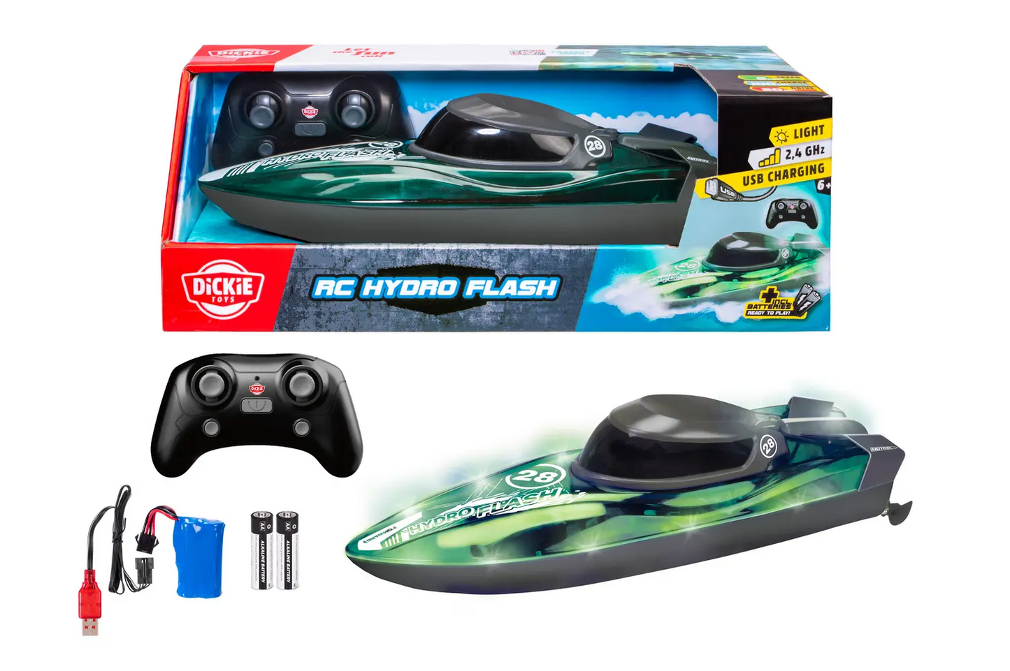 Dickie Toys RC Speed Boat Hydro Flash 31 cm 2,4 GHz