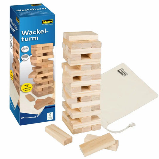 Idena Wackelturm - Spannendes Geschicklichkeitsspiel für die ganze Familie (54 Teile)