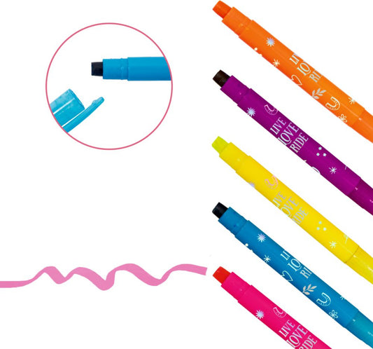 Soft-Textmarker Pferdefreunde – Die Spiegelburg, 5er-Set