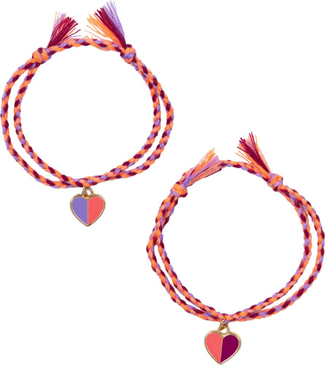 Freundschafts-Armbänder Friends Forever – Neon, Herz