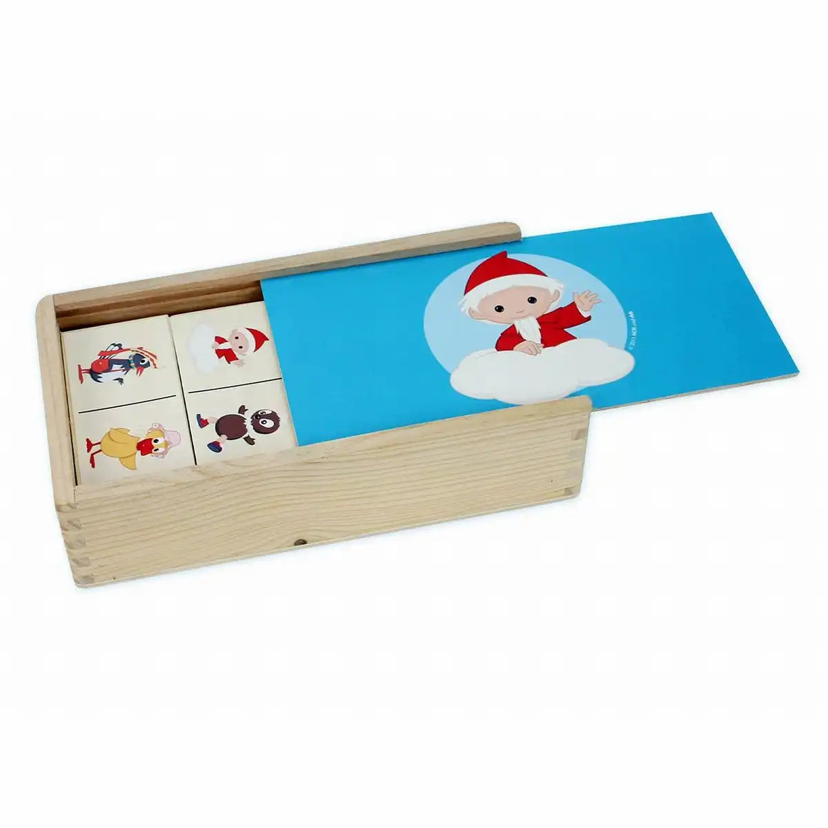 TRÖTSCH Sandmännchen Domino aus Holz - Spielspaß für die ganze Familie