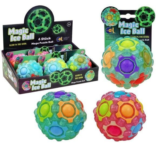Magic Ice Ball Glow in the Dark Knobelball Ø 75mm (1 Design)