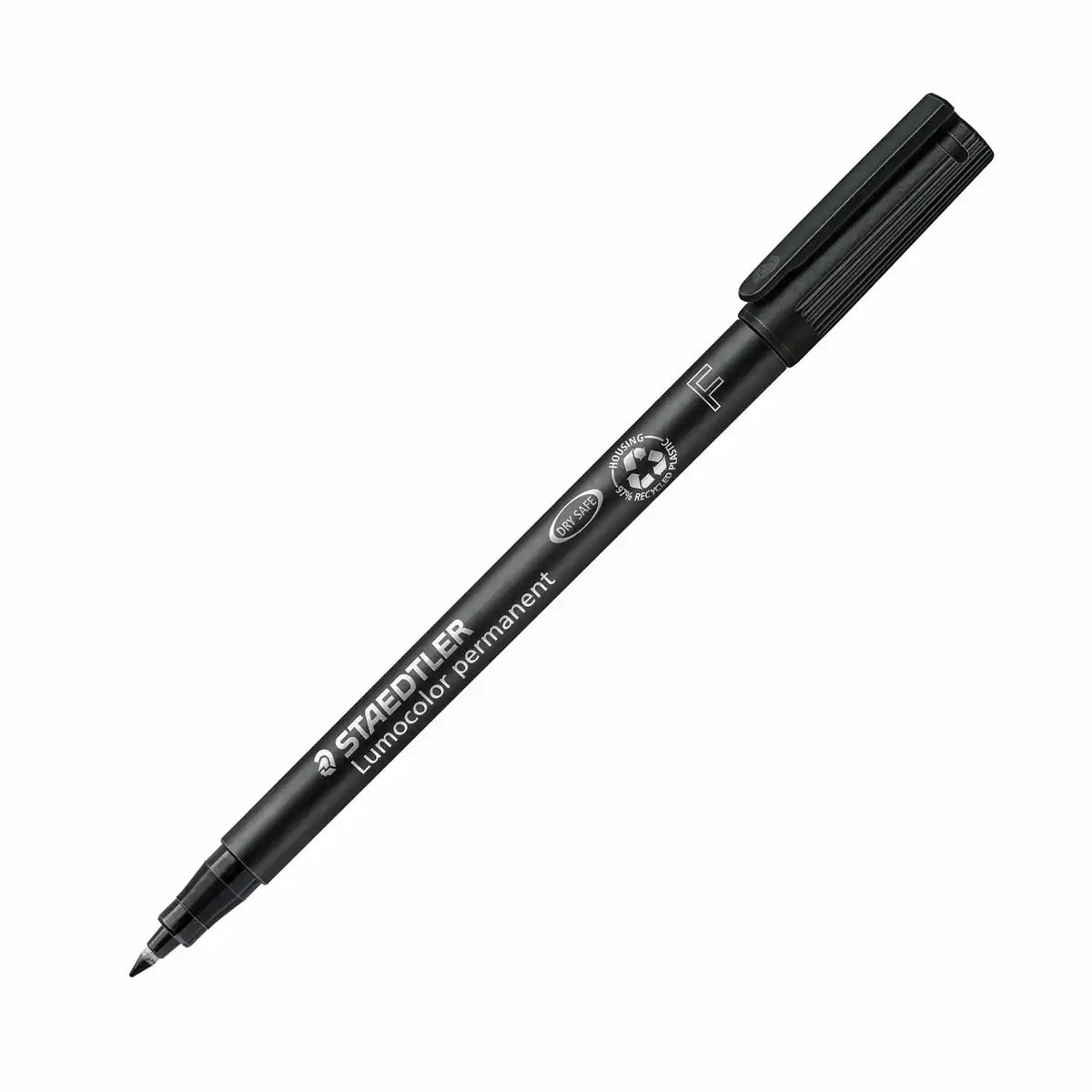 STAEDTLER Lumocolor Folienstift permanent F schwarz - Präzisionsschreiber für Folien
